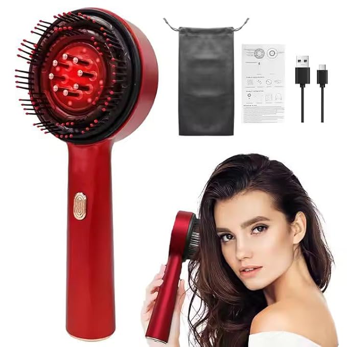 TEYA Premium Head Scalp Electric Massager Comb | Cordless Massager | In built Oil Dispenser | IPX7 Waterproof |