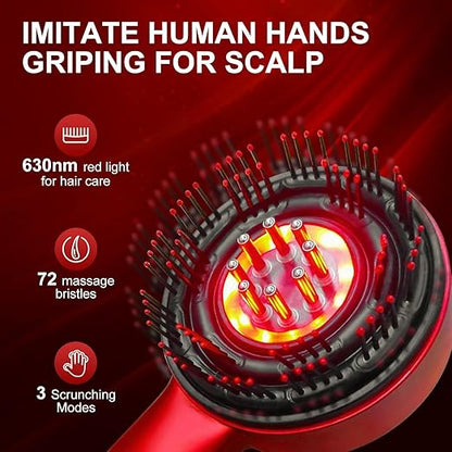 TEYA Premium Head Scalp Electric Massager Comb | Cordless Massager | In built Oil Dispenser | IPX7 Waterproof |